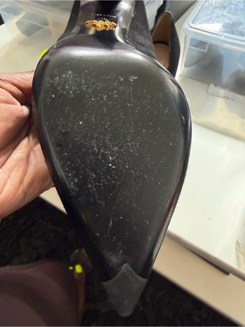 Prada Black Suede Pointed Pumps - Picture 3 of 4